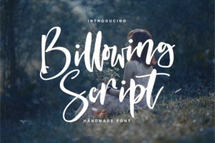 Billowing Script for Editorial Design and Creative Branding