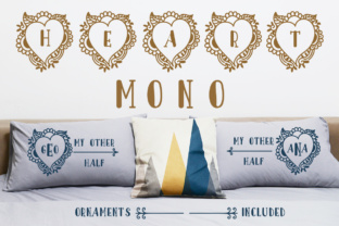 Heart Monogram: A Script Font for Editorial Elegance